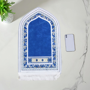 Soft and Plush <b>Prayer</b> <b>Mat</b> with Tassels Printed Crystal Velvet Living Room Carpet for Absorption and Comfort - Product Image 6