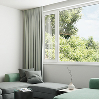 Ventanas Corredizas Fijas de PVC, Ventanas Abatibles y Puertas Abatibles Resistentes al Viento y al Sonido, Aptas para Hogares