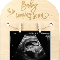 Cadre photo en bois pour échographie de femme enceinte, idéal pour la décoration de bureau de la naissance du bébé - Vente chaude
