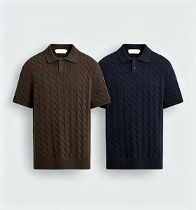 TAOP&ZA 2026 Nuovo Maglione Casual da <span class=keywords><strong>Uomo</strong></span> <span class=keywords><strong>Slim</strong></span> <span class=keywords><strong>Fit</strong></span> a Maniche Corte con Colletto Versatile in Maglia 6771404 - Product Image 1
