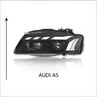 Pour Audi A5 2008-2012, ensemble de phares modifiés avec lentille LED, 12V 35W, feux de jour, 3000-6400 lumens