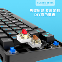 FV-DK61 keyboard Game berkabel 61 tombol, papan ketik Game Mini Backlit berkabel Usb