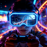 Casques VR d'intérieur à succès, équipement tout-en-un AR/MR, lunettes spatiales FOV, machine VR pour la maison, l'école et les centres commerciaux