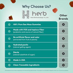 Gomitas de musgo marino irlandés de etiqueta privada, minerales de desintoxicación de impulso de energía de apoyo inmunológico con raíz de bardana Bladderwrack - Product Image 6