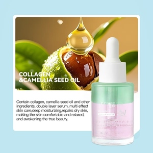 Sérum double couche biologique 30 ml à l'acide hyaluronique, au collagène, à la consoude et à la vitamine C, hydratant visage aux herbes pour le soin de la peau - Product Image 3