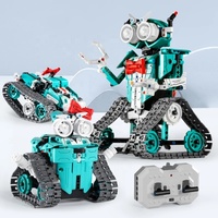Robot de juguete con control remoto para niños, programable, 3 en 1, 440 piezas