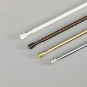 Promotion bas <span class=keywords><strong>prix</strong></span> Tension poteaux à rideaux métal fer longueur réglable café Sping tringle à rideau - Product Image 5