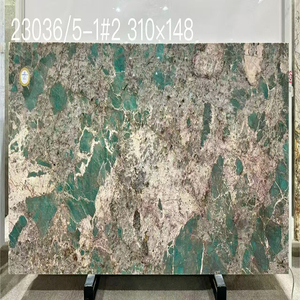 Calcite verte de Patagonie, grande dalle, transmission de la lumière, polie, pierre naturelle moderne, forte durabilité, design graphique - Product Image 5