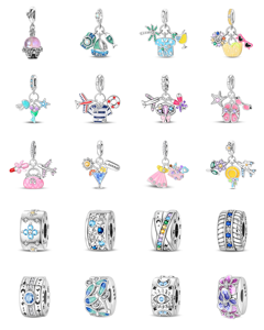 Ciondoli a forma di cuore con zirconi incastonati <span class=keywords><strong>in</strong></span> argento placcato <span class=keywords><strong>oro</strong></span> fai da te, accessori per bracciali unisex, tendenza INS, vendita all'ingrosso - Product Image 2