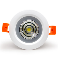 Spot encastré de plafond LED COB anti-éblouissement rond étanche IP65 5W 7W 12W 15W pour hôtel, toilettes, sauna, salle de bain