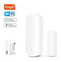 Sensor Magnético Inteligente WiFi Tuya para Puerta, Detector de Alarma Controlado por Aplicación para Hogar y Hotel, Material Plástico, Alimentación por Batería