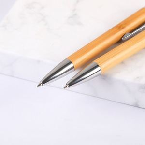 <b>Creative</b> Retractable Bamboo Pen Custom Logo Plastic Ballpoint Pen for Hotel Promotional <b>Gift</b> Advertising Laser Printing - Product Image 4
