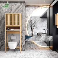 Meuble de rangement pour salle de bain, organisateur au-dessus des toilettes, étagères en bambou, unité moderne, gain de place, meuble-lavabo pour salle de bain