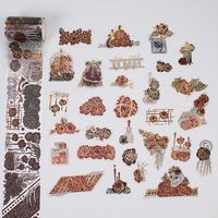 Autocollants transparents personnalisés en PET avec estampage à chaud pour scrapbooking et junk journal