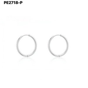 Pendientes de Aro Amy Amy de 2.5*10mm, Plateados en Plata, Acero Inoxidable, Joyería Clásica para Mujer, Regalo - Product Image 1