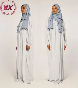 Abaya डिजाइन 2023 में थोक मुस्लिम पोशाक Abaya इस्लामी कपड़े हल्के रंग महिलाओं प्रार्थना के लिए ठीक पुष्प पोशाक