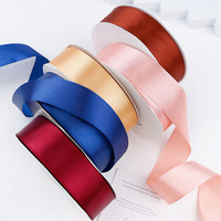 Ruban de fête en polyester satiné couleur unie 4 cm pour bouquets, boîtes cadeaux, décoration, lot en gros, ensemble de fournitures personnalisables