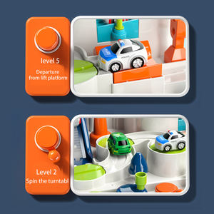 EPT لعبة صغيرة لمغامرات المغامرة سيارة سباق بلاستيكية 2 سيارة ألعاب المغامرة سباق السيارات المسار Playsets - Product Image 2