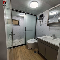 Maison conteneur extensible moderne de 20 pieds ou 40 pieds, préfabriquée, 2 ou 3 chambres, avec salle de bain complète et cuisine