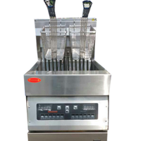 Commercial EF-28L 15L + 15L coréenne fromage chaude chien industrielle de pommes de terre friteuse machine