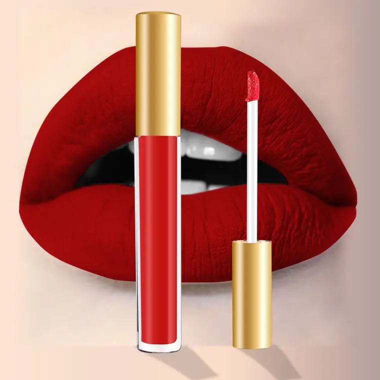 Kosmetik Tahan Lama Pelembap Bibir <span class=keywords><strong>Gloss</strong></span> Glasir Matte Makeup Lip Kit Metalik Glitter Lip <span class=keywords><strong>Gloss</strong></span> Lipstik Cair