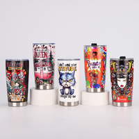 Gobelet isotherme en acier inoxydable personnalisé de 20 oz, imprimé en 3D par sublimation, pour les voyages en plein air, tasse isolée pour voiture