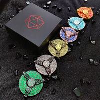 Novacross Haute Qualité en Alliage 7-en-1 Anti-stress Sensoriel : Spinner, Dés, Boussole Rotative, Roulette Fidget Métallique - Vente en Gros Usine