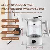 Bollitore Intelligente per Acqua Idrogenata SPE PEM 1.5L Ricca di H2, Bollitore Elettrico con Display LCD, Bottiglia Portatile per Acqua Idrogenata