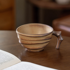 Vintage Distressed Ceramic Mug, Japanese Rough Pottery Irregular Cup, Home Coffee Tea Water Cup Wholesale - Product Image 4