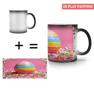 Sublimation Factory Blank Mug Frosted Black 11oz <b>Ceramic</b> Heat Activated <b>Cup</b> - Product Image 4