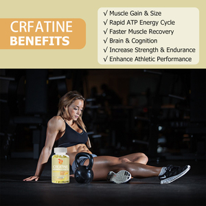 Gummies de créatine monohydrate de qualité supérieure pour une récupération musculaire plus rapide, soutien de la fonction cognitive, complément sportif - Product Image 2