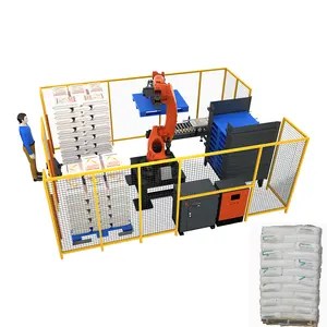 Robot Palletizing Grabbing And Positioning Line for Poultry Feed Palletizing