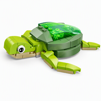 Set de Bloques de Construcción de Tortuga Marina Personalizado de 86 Piezas, Modelo 3D DIY, Juguete de Construcción con Carcasa Translúcida y Ladrillos STEM, Marca Privada