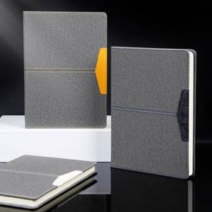 Custom Logo A3 Hardcover Business Cloth Pattern Organizer/Planner Notebook Thread <b>Sewing</b> Leather Cover 80-180 Sheets Work - Product Image 3