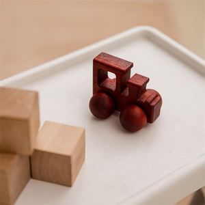 Véhicules à pousser en bois naturel, jouets sensoriels pour développer la motricité fine, voitures en bois pour bébés - Product Image 5