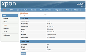 ZC-520T XPON ONU พร้อม 1GE 3FE 1POTS 1USB 1CATV และ 2.4G WiFi ชิป RTL GPON EPON โมเด็ม FTTH อัตโนมัติ - Product Image 6