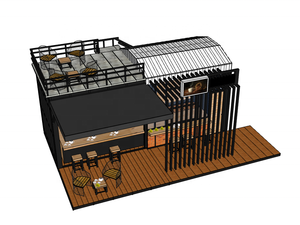 Chiosco Bar Ristorante Caffetteria Container Pop-up a Due Piani, Stand Prefabbricato in Acciaio per Negozi Mobili Fornitori Cinesi - Product Image 6