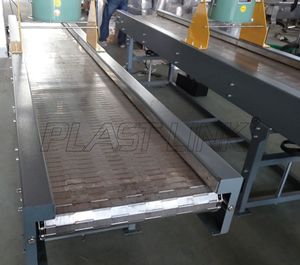 <span class=keywords><strong>PL</strong></span> 815 Автоматическая Прямая конвейерная планка из нержавеющей стали с стальной цепью и прямой пластиной - Product Image 4