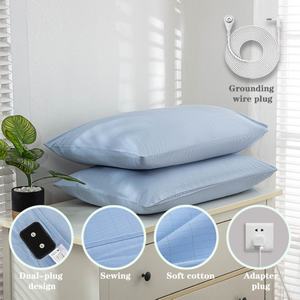 Funda de Almohada Rectangular de Algodón Orgánico, Tejida, Ecológica, Antiestática, con Diseño Geométrico a Rayas, Bordada y Tejida, con Protección EMF - Product Image 1