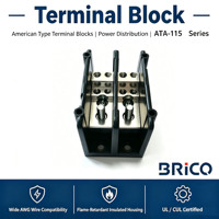 Bloc de distribution de puissance de type américain série ATA-115, SCCR 10 000 A 600 V 115 A, conforme UL/CUL, pour armoire de commande électrique