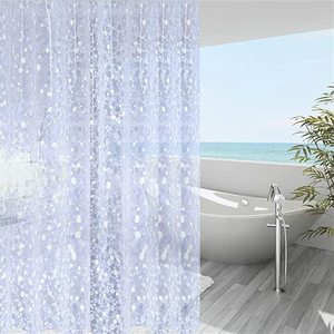Wholesale <strong>Cheap</strong> Waterproof Mouldproof Cobblestone Patten Vinyl <strong>Shower</strong> <strong>Curtain</strong> with Metal Eyelets 72 X 75 in - Product Image 6