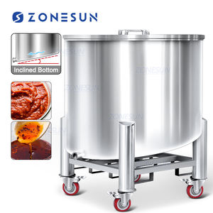 ZONESUN 1500L capacité personnalisée en acier inoxydable crème cosmétique matière première chimique liquide réservoir de stockage navire - Product Image 1