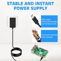 Cargador de Corriente CA/CC de 27 W para Raspberry Pi 5, Adaptador PD USB C para Raspberry Pi 5 8GB 4GB 5V 5A 5.1A