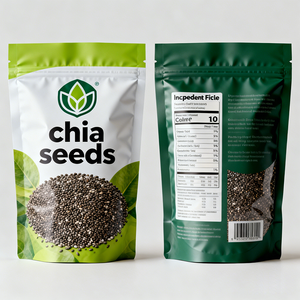 Bolsa de Plástico Impresa Personalizada <span class=keywords><strong>con</strong></span> Cierre para Alimentos, para Empacar Semillas de <span class=keywords><strong>Lino</strong></span>, Mostaza, Calabaza, Sésamo y Chía, <span class=keywords><strong>con</strong></span> Logotipo - Product Image 5