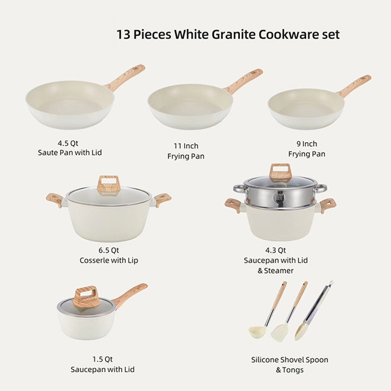 Granite 13-piece set - White