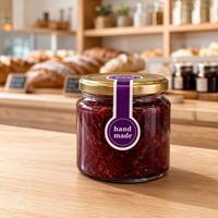 Sovereign Minimalistischer Handgefertigter Aufkleber Langer Streifen Kreisförmiger Rand Mattschwarzes Finish für Bäckereiverpackungen Fortschrittliches Design