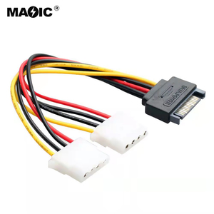 Bộ Chuyển Đổi Nguồn 20Cm <span class=keywords><strong>SATA</strong></span> 15Pin Dòng <span class=keywords><strong>SATA</strong></span> 15 Pin Nam Sang <span class=keywords><strong>Dual</strong></span> Molex 4 Chân <span class=keywords><strong>IDE</strong></span> HDD Bộ Chuyển Đổi Nguồn Nữ Cáp <span class=keywords><strong>IDE</strong></span> Sang Đầu Nối <span class=keywords><strong>SATA</strong></span> - Product Image 4