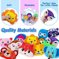 Zintuiglijke zitkussens, 12-pack, fruitthema, schattige designs, voor peuters, autismeondersteuning, unisex, leeftijd 0-24 maanden, leerzame en angstreducerende hulp
