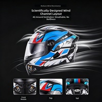 Casque intégral de moto avec visière relevable, matériau ABS, certifié 3C et DOT, sur mesure