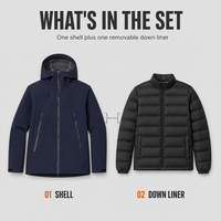 Veste d'hiver pour homme 3 en 1, imperméable, coupe-vent, à capuche, avec doublure en duvet, veste de ski thermique, logo personnalisé OEM